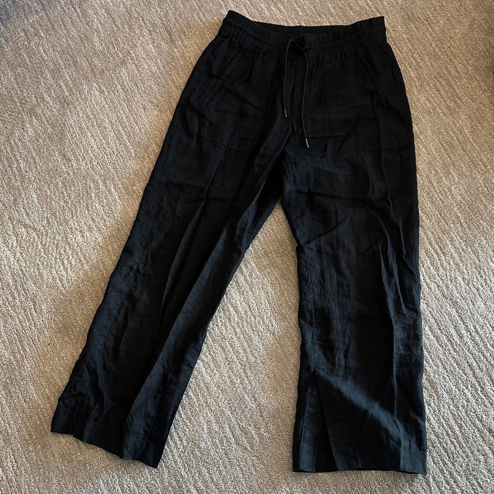 Athleta Black Women’s Linen Drawstring Wide Leg - SP